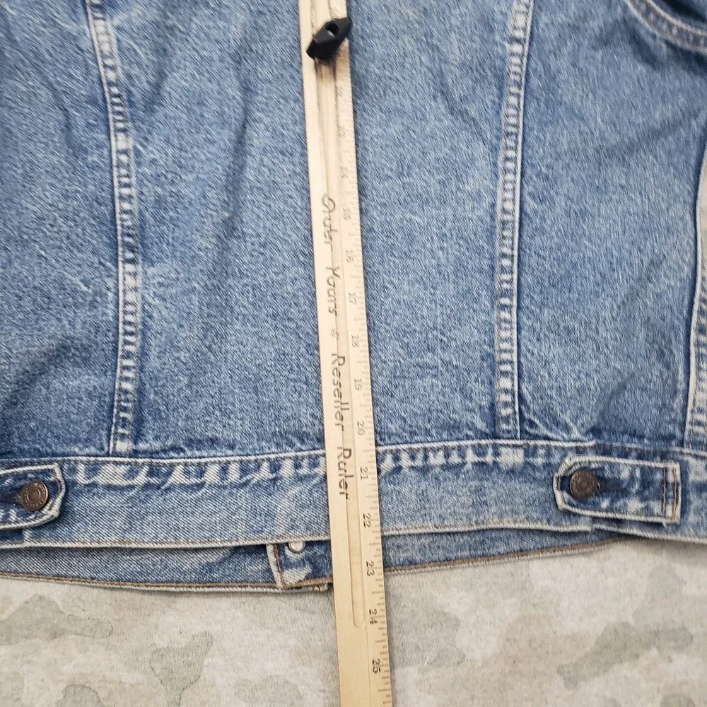 Vintage Levis Trucker Jacket Men 42 Blue Type 3 Made In USA Denim 80s Button 523